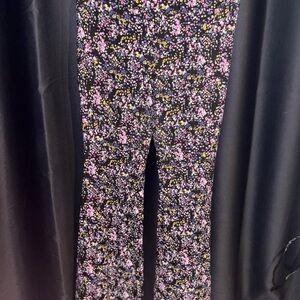 Floral Kids Bottoms - Black and Pink